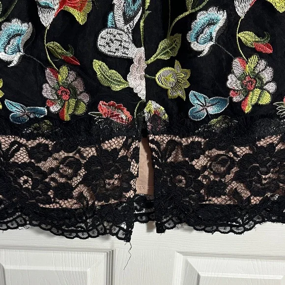 JAX Black Label Floral Embroidered Black Dress - Picture 9 of 14